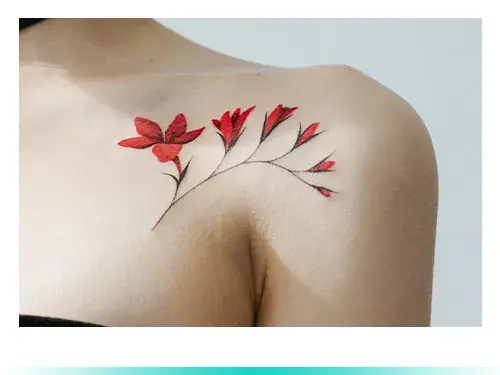 ลบรอยสักสีแดง