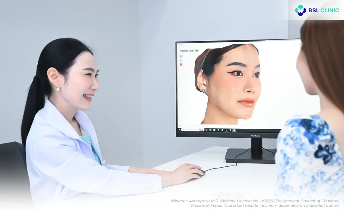 in clinic mapping md codes face map dermal filler program bangkok bsl clinic hyaluronic acid filler foundation contour refinement fcr under eye filler facial contouring lip filler consultation 3d analysis non surgical