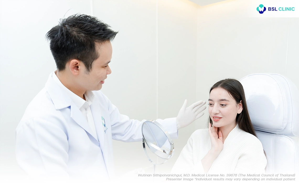 treatment day step by step dermal filler program bangkok hyaluronic acid filler under eye filler jawline filler chin filler cheek temple filler facial contouring natural results before and after non surgical bsl clinic
