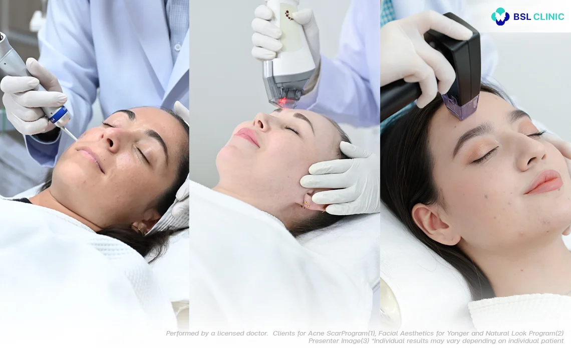 fraxel dual resurfacing laser treatment combined with morpheus8 and picoway laser programs dual fraxel laser technology and fraxel laser wavelength used for advanced skin renewal at fraxel laser bangkok clinic