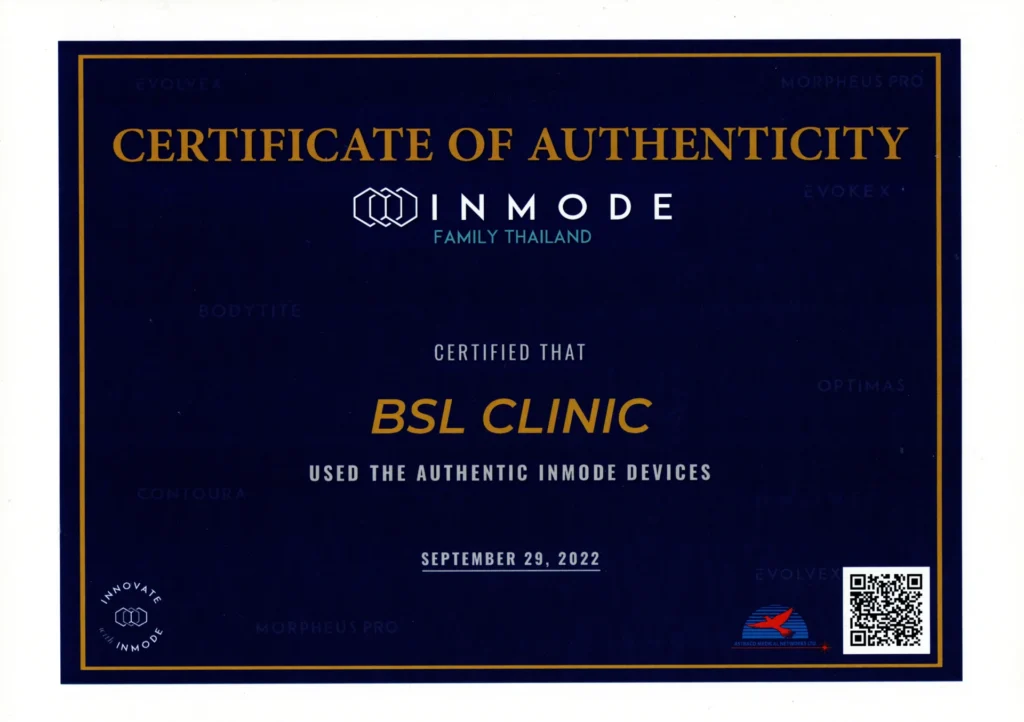 Certificate Inmode (M8)