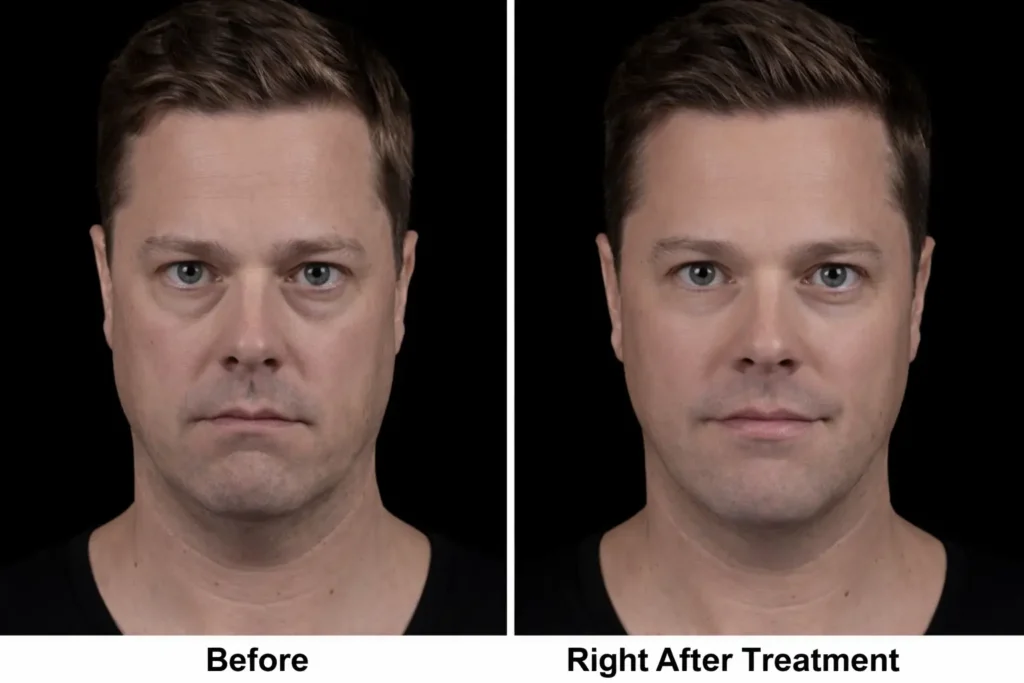 Case 2 — Jawline Definition & Cheek Width (Male, 42)