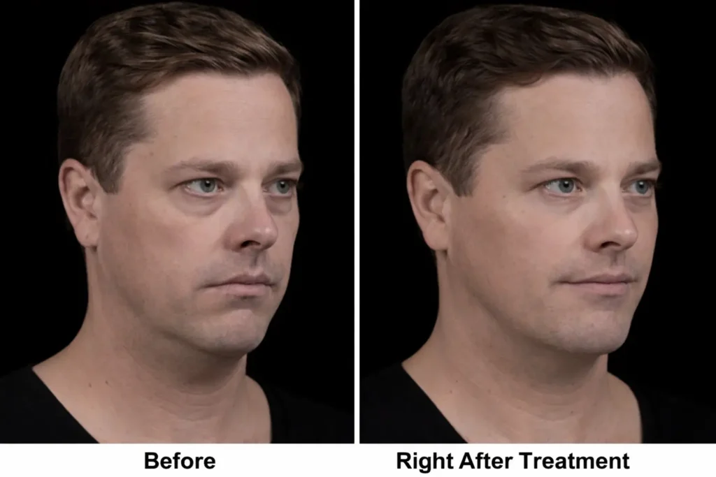 Case 2 — Jawline Definition & Cheek Width (Male, 42)
