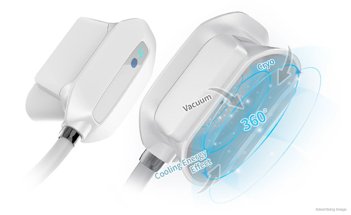 coolshaping2 fat freezing applicator with 360 degree cooling and vacuum technology for effective body contouring