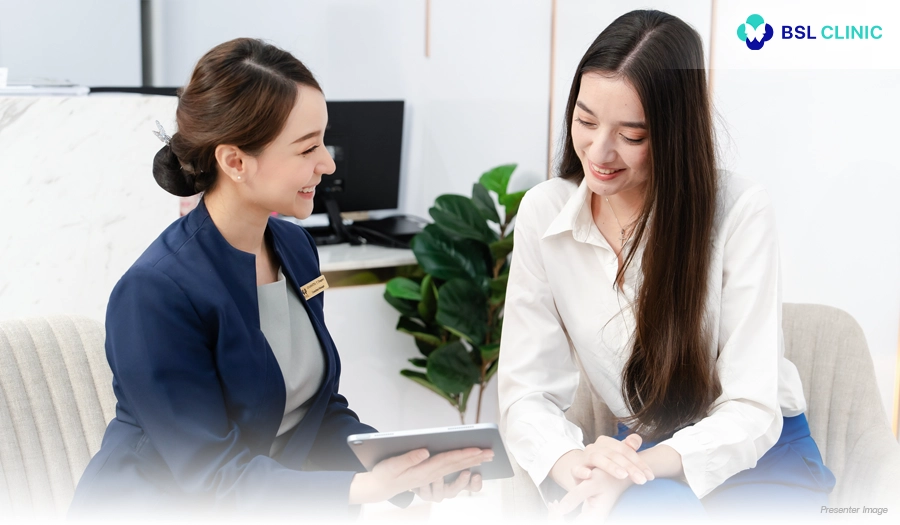 Consultation for EMSculpt Neo treatment suitability at BSL Clinic Bangkok