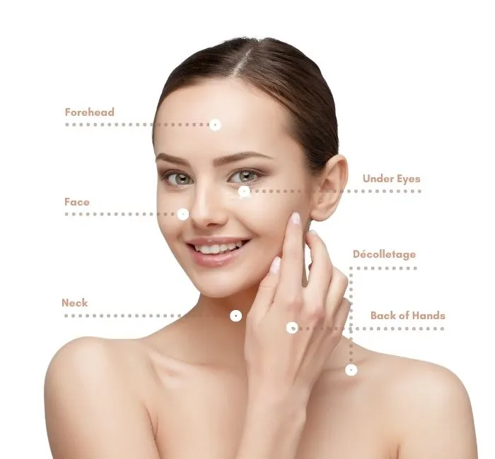 rejuran healer application areas face neck hands polynucleotide skin renewal