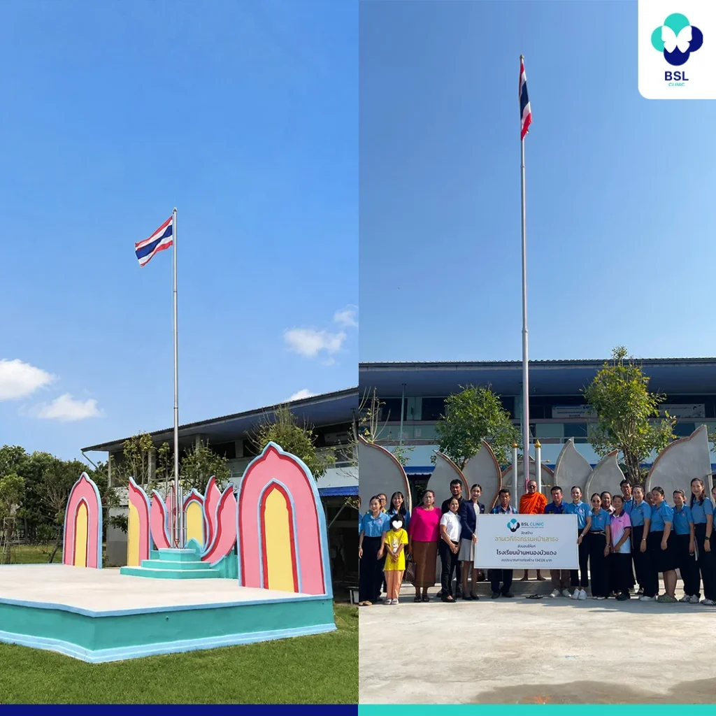 CSR-บริจาคการทำเวทีเสาธงโรงเรียน-2