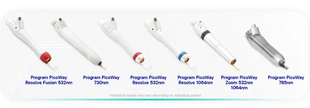 picoway laser handpieces and wavelengths for acne scars pigmentation tattoo removal pico laser treatment bangkok thailand bsl clinic