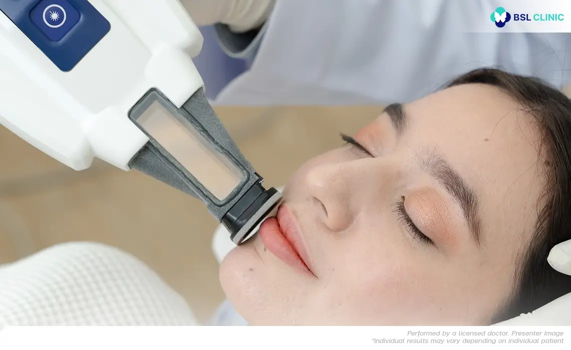 Personalised laser treatment for Fordyce spots on the lips at BSL Clinic