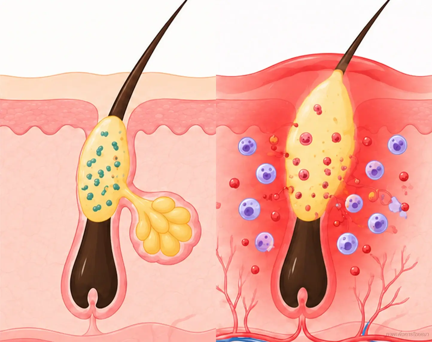Acne Pathogenesis กลไกการเกิดสิว