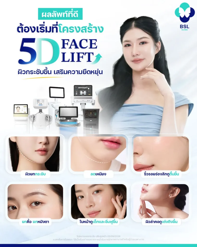 ที่ BSL Clinic มีโปรแกรม 5D Face Lift