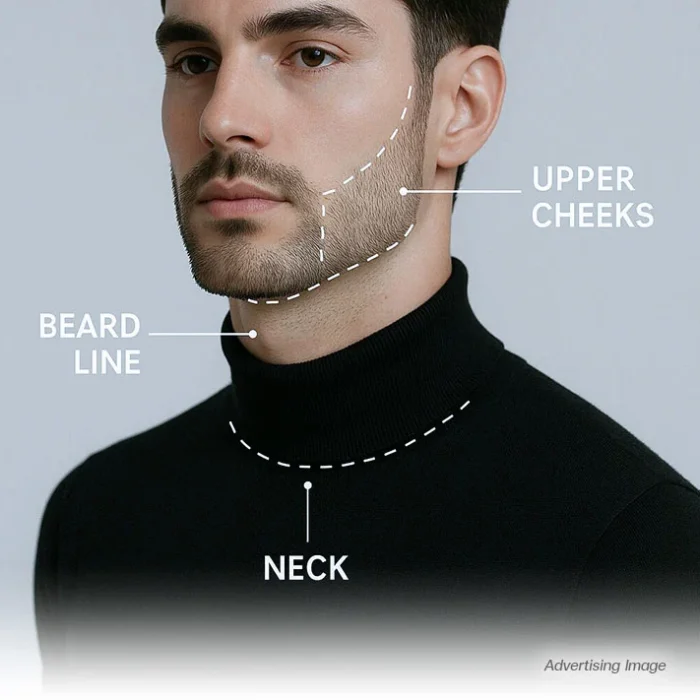 laser hair removal for men beard line neck upper cheeks facial hair removal clear skin bangkok